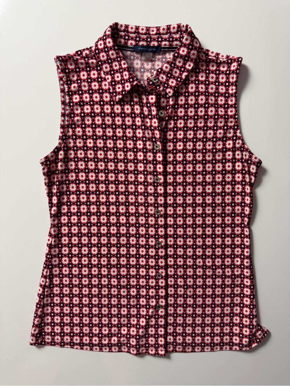 Tommy Hilfiger Button Sleeveless Top, Size S